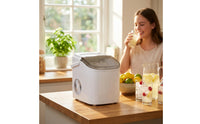 Compact Countertop Ice Maker Portable Ice Maker Small Footprint Machine Space-Saving for Homeowners