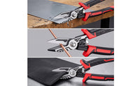 Serrated Metal Cutting Shear Heavy-Duty Sheet Metal Cutters Non-Slip Aviation Cutters Long-Lasting for Mechanics, Workshop, Garage