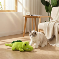Electronic Cat Toy Automatic Crocodile Cat Toy Obstacle-Avoiding Rechargeable for Cats
