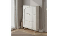 Tipping Shoe Storage Unit Large Capacity Flip Drawer Shoe Storage Contemporary Home Furniture for Entryway, Hallway