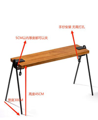 DIY免打孔桌腿桌脚支架金属铁艺F夹户外露营茶几脚架可拆卸桌脚架