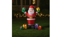 Large Inflatable Santa with Gift Boxes Cheerful Outdoor Christmas Decoration Festive Christmas Yard Decor Giant for Porch