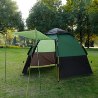 Automatic Hexagonal Pop-Up Camping Tent for 5-8 People with Rainfly and Sun Protection