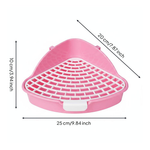 Triangle Rabbit Litter Box Thickened Plastic Rabbit Toilet Tray Sturdy