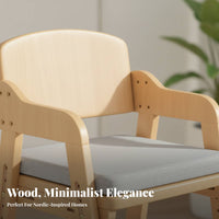 Adjustable Wooden Learning Chair Grows with Your Child for Preschoolers, Parents
