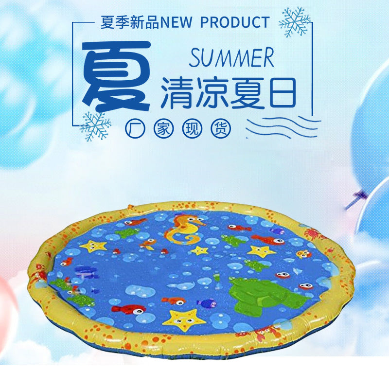 Inflatable Splash Play Mat for Kids, Outdoor Sprinkler Pad for Toddlers and Children
