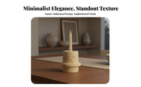 Modern Design Travertine Candlestick Atmospheric Travertine Candlestick Holder Unique Texture for Homeowners, Living Room, Homestay, Bedroom