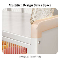 2-Tier Countertop beveragewareboard Multifunctional 2-Tier Display Shelf Transparent View