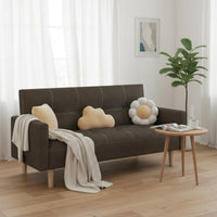 Foldable Sofa Bed Minimalist Style Small Space Sleeper Sofa Adjustable Backrest Modern Textile Futon