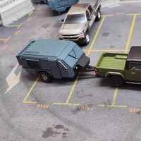 1/64 1/87 HO汽车模型 越野车改装 露营拖车  拖挂房车  旅行车