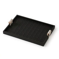 Leather Wood Tray - Light Luxury Decor
