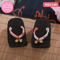 BJD Doll Sandals with Bell Accent for 1/4 SD Dolls, Fashionable Floral or Solid Color Slippers