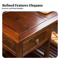 Rolling Tea Station Multi-Functional Serving Cart Ample Storage Mobile with casters for Homeowners, Adults, Living Room