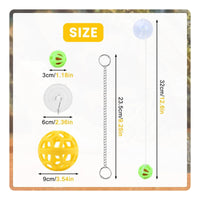 Feeding Ball with Suction Cup Interactive Reptile Feeder Ball Hollow for Lizards