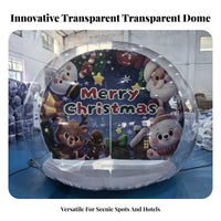 Inflatable Panoramic Air Enclosure 360° Panoramic View Clear Panoramic Air Enclosure Waterproof Clear Inflatable Igloo for Event Planners, Adults