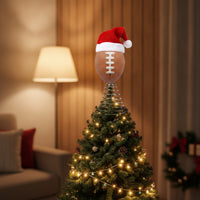 Christmas Festive Tree Finial Holiday Topper with Spring Base Whimsical Coiled Base Tree Ornament