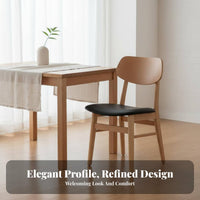 Upholstered Wood Frame Chair Padded Seat Seating Furniture Modern Minimalist Design Ergonomic spinerest for Homeowners, Families