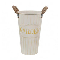 Metal Flower Planter Vintage Finish Plant Pot Lightweight
