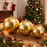 Christmas Ball Ornaments Spherical Christmas Tree Ball Baubles Sparkling Sturdy for Window Displays, Mantel