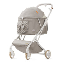 Foldable Pet Stroller Breathable Pet Stroller with Storage Basket Dog Pram Compact Lightweight for Small Dogs, Walks