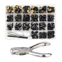 80 Sets Stainless Steel Snap Fastener Kit Heavy Duty Metal Snap Button Set Easy to Use Press Post Fastener Kit