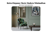 Upholstered Wood Frame Chair Retro Aesthetic Armchair curated look firm density Foam padding for Reception Area, Cafe, Bedroom