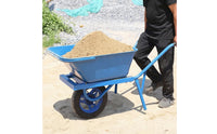Garden Dump Cart Tilting Tipping Cart Wheelbarrow with Tipping Tub Metal Garden Trolley Manual for Gardeners, Gardens