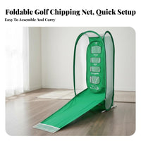 Portable Golf Chipping Net Quick Setup Indoor Golf Hitting Net Easy Assembly for Beginners, Experienced Players, Backyard, Garage, Office