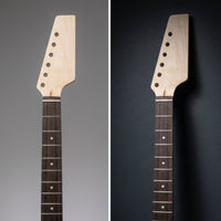 Straight Electric Guitar Neck with Rosewood Fingerboard Replacement Maple Guitar Neck Compatible for Luthiers