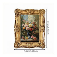 Ornate Resin Photo Frame French-Style Gold Photo Frame Carved Floral