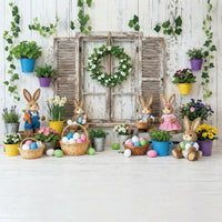 Easter Photography Background 180 x 115 cm Spring Easter Backdrop Bunny Decoration Holiday for Fence Garden Lawn