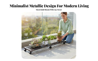 Tiered Plant Stand with casters Rustresistant Flower Rack robust Duty for Living Room