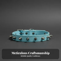 PU Leather Rivet Sturdy Studded Dog Adjustable for Young Dogs, Cat Owners, Daily Wear, Training, Outdoor Walks