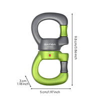 Swivel Connector with Dual Loops Universal Swivel Link Compact Anti-Tangle for Climbers, Climbing, Rigging