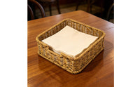 Imitation Rattan Tissue Holder Nordic Style Desktop Organizer Basket Multifunctional Woven Napkin Basket for Office Desk, Washroom, Picnic