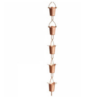Copper Rain Chain Weather Resistant Rain Chain Rustproof for Courtyard, Temple
