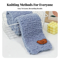 Coral Fleece Scarf DIY Kit, Knitting Yarn, Winter Gift