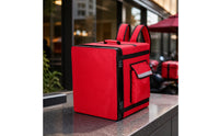 Food Delivery Backpack Rigid Delivery Box with Shoulder Straps Large Capacity Takeaway Backpack for Couriers, Caterers