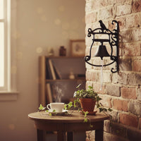 Bird Design Door Ringer Retro Design Rustic Welcome Bell Crafted Look