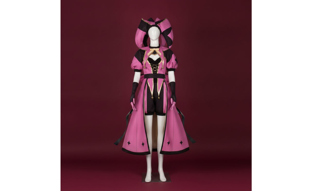 Theatrical Pierrot Costume Layered Harlequin Costume Color-Block Outfit Adult for Cosplayers, Performers, Stage Performance, Themed Parties, Photo Shoots