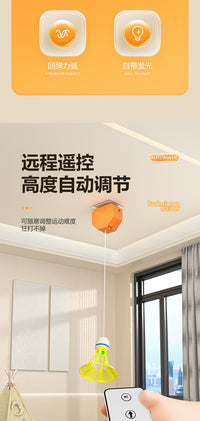 Electric Badminton Trainer with Automatic Rebound for Indoor Solo Practice