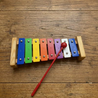 Clear Note Markings Xylophone with Mallets Wooden Xylophone with Mallet Stable Metallophone Long-Lasting for Classroom