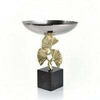 Fruit Bowl Stand Textured Tabletop Centerpiece Gold-Colored for Dining Table