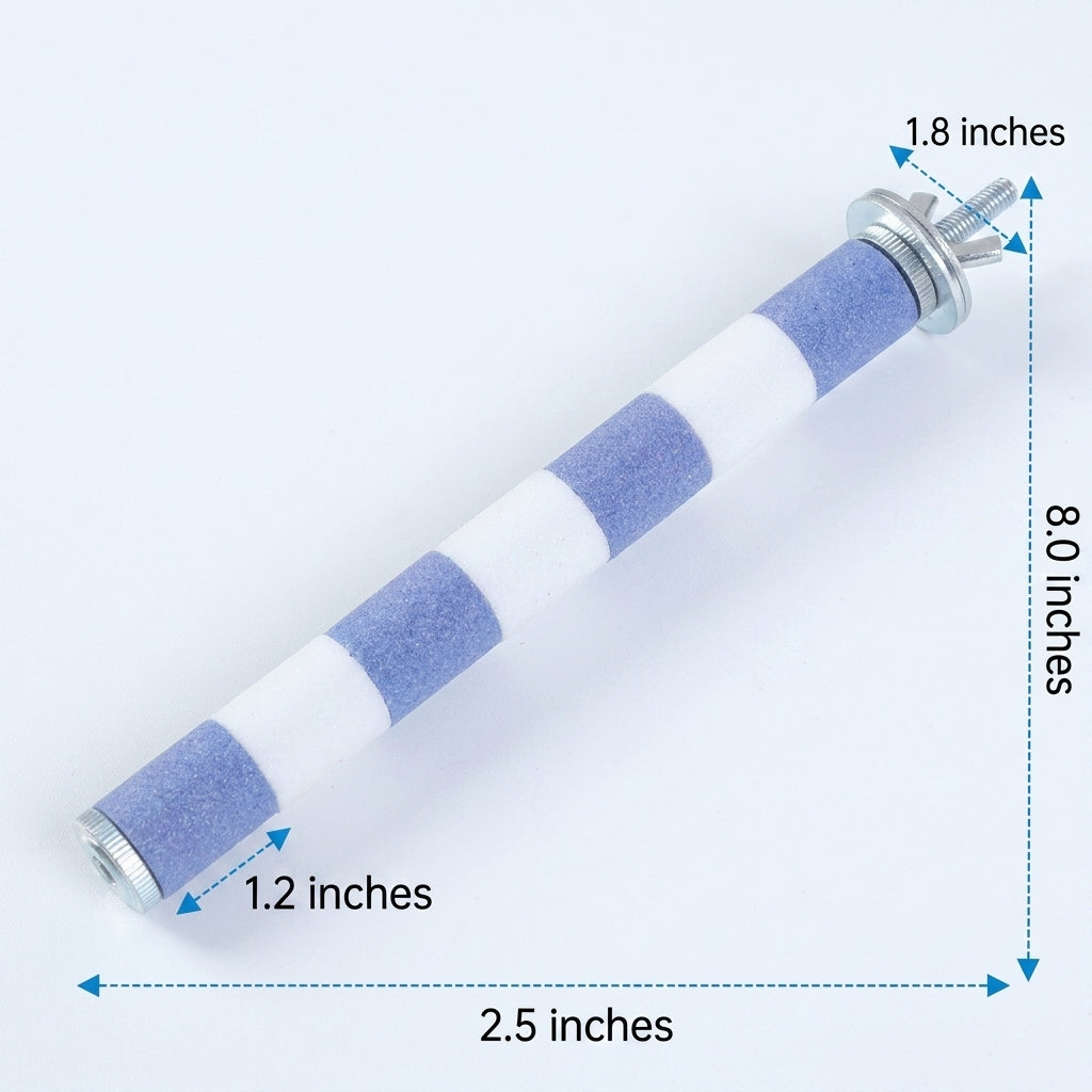 Parrot Perch Grinding Rod Bird Stand, Stainless Steel Pet Bird Perch for Parrot Grooming, Straight Bar for Budgie Foot Care and Exercise