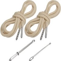 2 Pieces Drawstring Cords with Threader Tools Universal Fit Replacement Drawstring with Threader Heavy Duty Drawstrings for Sweatpants, Hoodies