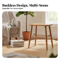 Hardwood Wood Square Stool Minimalist Design 4-Legged Wooden Stool small Size