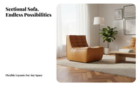 Configurable Corner Couch Diamond-Quilted Texture U-Shaped Configurable Sofa Set Ergonomic Support Reversible Chaise
