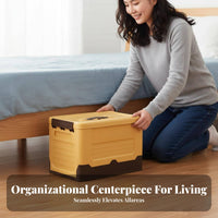 Wheeled Folding Box with Side Doors Transparent panels Storage Container