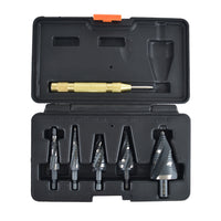 High-Speed Steel Hex Shank 4-Flute Spiral Step Drill Bit, Imperial, for Hole Opening and Enlarging