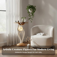 Woodland Creature Accent Lamp Woodland Theme Design Sculptural Deer Nightstand